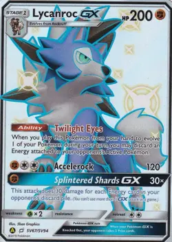 Pokemon Lycanroc GX SV67/SV94 Sun & Moon Hidden Fates Shiny Vault Near Mint - Image 1