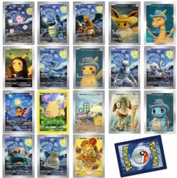 Pokemon Van Gogh Set of EIGHTEEN (18) Custom Art Cards - DIY - Fan Art- Full Set - Image 1