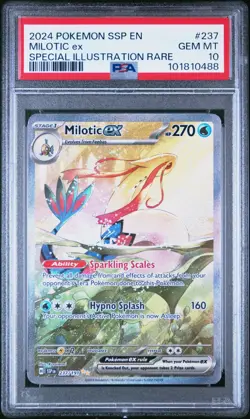2024 Pokemon Surging Sparks #237/191 Milotic ex Special Illustration Rare PSA 10 - Image 1