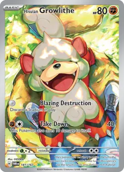 Hisuian Growlithe 181/167 Sv06: Twilight Masquerade Holo - Image 1