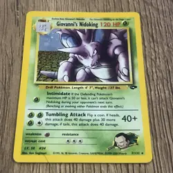 Pokemon TCG Giovanni's Nidoking Gym Challenge 7/132 Holo Unlimited Holo Rare - Image 1