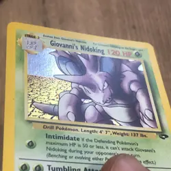 Pokemon TCG Giovanni's Nidoking Gym Challenge 7/132 Holo Unlimited Holo Rare - Image 3