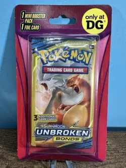Pokemon Mini Blisters -SM- Unbroken Bonds {3 Card Packs}+1 Foil (Charizard) New - Image 1