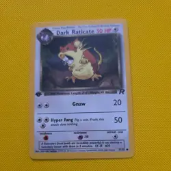 Dark Raticate 51/82 - 1st Edition Team Rocket Vintage Pokemon Card - NM - Image 1