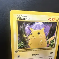 Vintage Pokemon Card - 1st Edition Base Set Pikachu - German With Shadow Border - Image 2