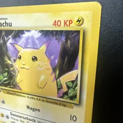 Vintage Pokemon Card - 1st Edition Base Set Pikachu - German With Shadow Border - Image 3