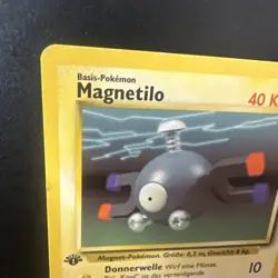 Vintage Pokemon Card - 1st Edition Magnemite - Base Set - German Magnetilo - Image 2