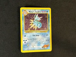 Mistys Seadra PRERELEASE Holo Gym Heroes EX, 9/132 Pokemon Card. - Image 1