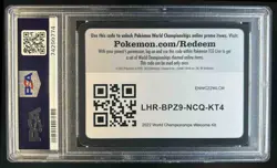 2022 PTCGL Pokemon Insert Code Cards Worlds Welcome Kit PSA 8 - Image 2