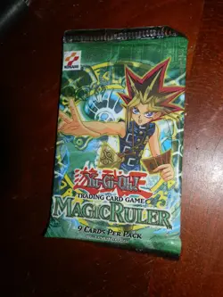 Yugioh Konami 1996 MAGIC RULER 9 Card Trading Card Game Pack - SEALED! UNOPENED! - Image 1