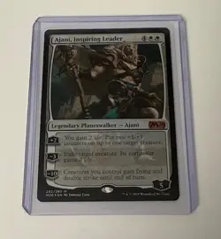 Ajani Inspiring Leader MTG Card M20 Foil Deckmaster Legendary Planeswalker 2019 - Image 1