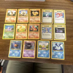 Vintage Pokemon Cards Lot - Base Set Collection - Charmander, Squirtle And More - Image 1
