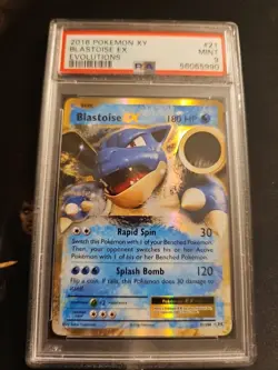 Pokemon XY Evolutions 2016 M Blastoise EX Holo Card #21/108 PSA 9 - Image 1