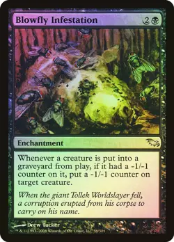 MTG Blowfly Infestation FOIL NM Shadowmoor SHM Magic Gathering card EDH - Image 1