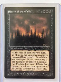 MTG Magic the Gathering Card LP - Season Of The Witch - Image 1