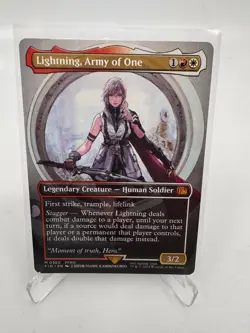 MTG Final Fantasy ARTIST BORDERLESS Lightning, Army of One #0320 - Image 1