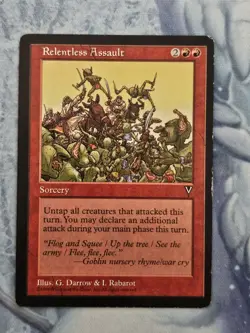 Relentless Assault - Visions - Magic the Gathering - MTG - Light Play - Image 1