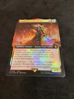 Sephiroth, Fallen Hero (Extended Art)(Foil) Commander: Final Fantasy Foil #182 - Image 4