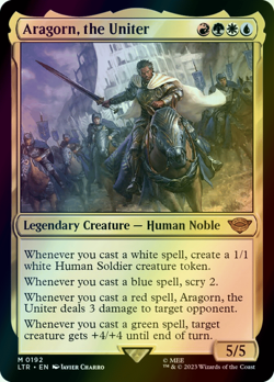 MTG Aragorn, the Uniter Foil ** The Lord of the Rings ** English (NM) - Image 1
