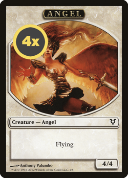 MTG Playset (4x) Angel ** Avacyn Restored Tokens ** English (NM) - Image 1