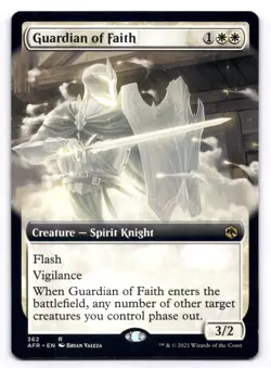 Guardian of Faith LP Extended Art Adventures in the Forgotten Realms MTG Magic - Image 1
