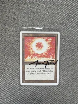 Magic The Gathering Mark Tedin Signed Revised Edition Sol Ring LP - Image 1