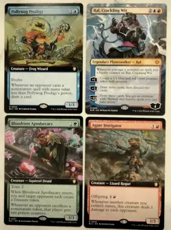 MTG: Bloomburrow, Borderless Lot Of (4) Pollywog Prodigy *Unplayed* M. Rare/Rare - Image 1