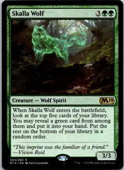 Magic the Gathering Skalla Wolf Core Set 2019 MTG Free Shipping! - Image 1