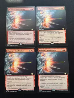 x4 - Planetary Annihilation - Extended Art - MTG Commander: Edge of Eternities - Image 1