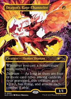 Dragon's Rage Channeler - Raised Foil Extended Art SLD NM MTG - Image 1
