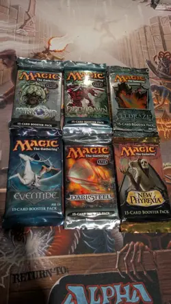 Lot of 6 Vintage Magic The Gathering MTG Packs - Unopened Booster Packs Chaos - Image 1
