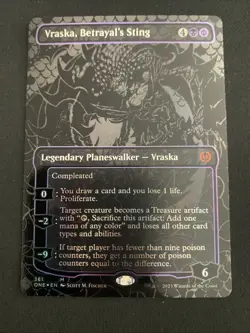 Vraska, Betrayal's Sting (Oil Slick Raised Foil) Phyrexia: All Will Be One Foil - Image 1