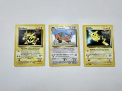 Set Of 3 Mint Pokemon The First Movie promo cards Pikachu/Electabuzz 2000 - Image 1