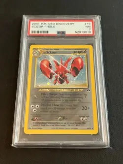 PSA 7 SCIZOR Holo 2001 Pokemon Neo Discovery Card 10/75 - Image 1