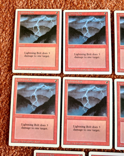 MTG Magic the Gathering - LOT of (x11) - REVISED 3rd Ed. - LIGHTNING BOLT Cards - Image 2