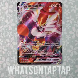 Pokemon Card Cinderace Vmax 036/192 Ultra Rare Sword Shield Rebel Clash LP - Image 1