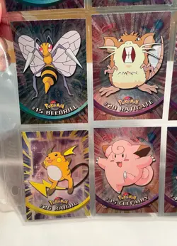TOPPS Pokemon FOIL 9 CARDS ~ # 1 2 6 15 20 21 26 35 40 ~ 1999 TV Edit BLACK LOGO - Image 3