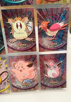TOPPS Pokemon FOIL 9 CARDS ~ # 1 2 6 15 20 21 26 35 40 ~ 1999 TV Edit BLACK LOGO - Image 4