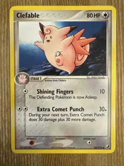 Clefable 36/115 2005 EX Unseen Forces Pokemon Card Nintendo Uncommon - LP - Image 1