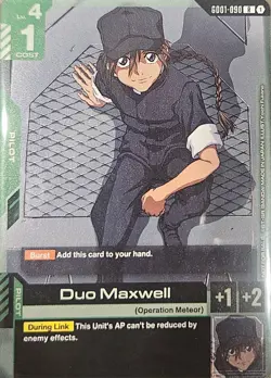 Duo Maxwell Alternate Art Foil Promo Card - GD01-090 R NM -Gundam TCG Card Game - Image 1