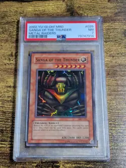 Yugioh Sanga of the Thunder MRD-025 PSA 7 NM Super Rare - Image 1
