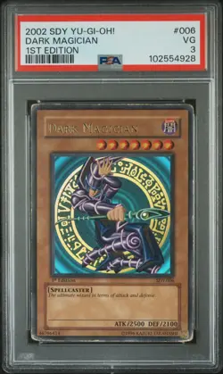 2002 Yu-Gi-Oh SDY-006 Dark Magician 1st Edition PSA 3 VG Unlimited Ultra Rare - Image 1