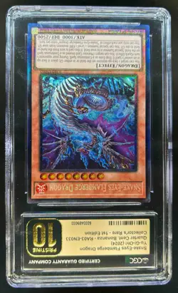 2024 Yu-Gi-Oh 1st Ed Snake-Eyes Flamberge Dragon PRISTINE #RA03-EN033a CGC 10 - Image 1
