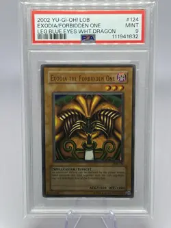 2002 YU-GI-OH! LOB #124 EXODIA THE FORBIDDEN ONE PSA 9 - Image 1