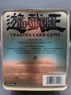 EMPTY METAL TIN Kazuki Takahashi 1996 Yu-Gi-Oh! Trading Card Game Seto Kaiba Lid - Image 4