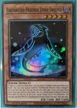 YuGiOh Earthbound Prisoner Stone Sweeper Super Rare 1st Edition MZMI-EN028 - Image 1