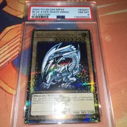 2024 Yu-Gi-Oh! Blue-Eyes White Dragon MP24 1st Edition - PSA 8 Mint - Image 1