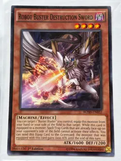 Yu-Gi-Oh Robot Buster Destruction Sword BOSH-EN022 1st Edition Common NM - Image 1