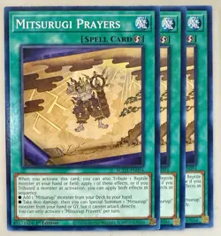 Yugioh! 3x Mitsurugi Prayers SUDA-EN094 Common 1st Ed NM - Image 1