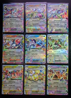 Tera Pokemon Ultra Rare ONLY Rainbow Borders Lot of 9 NM Cards - Image 1